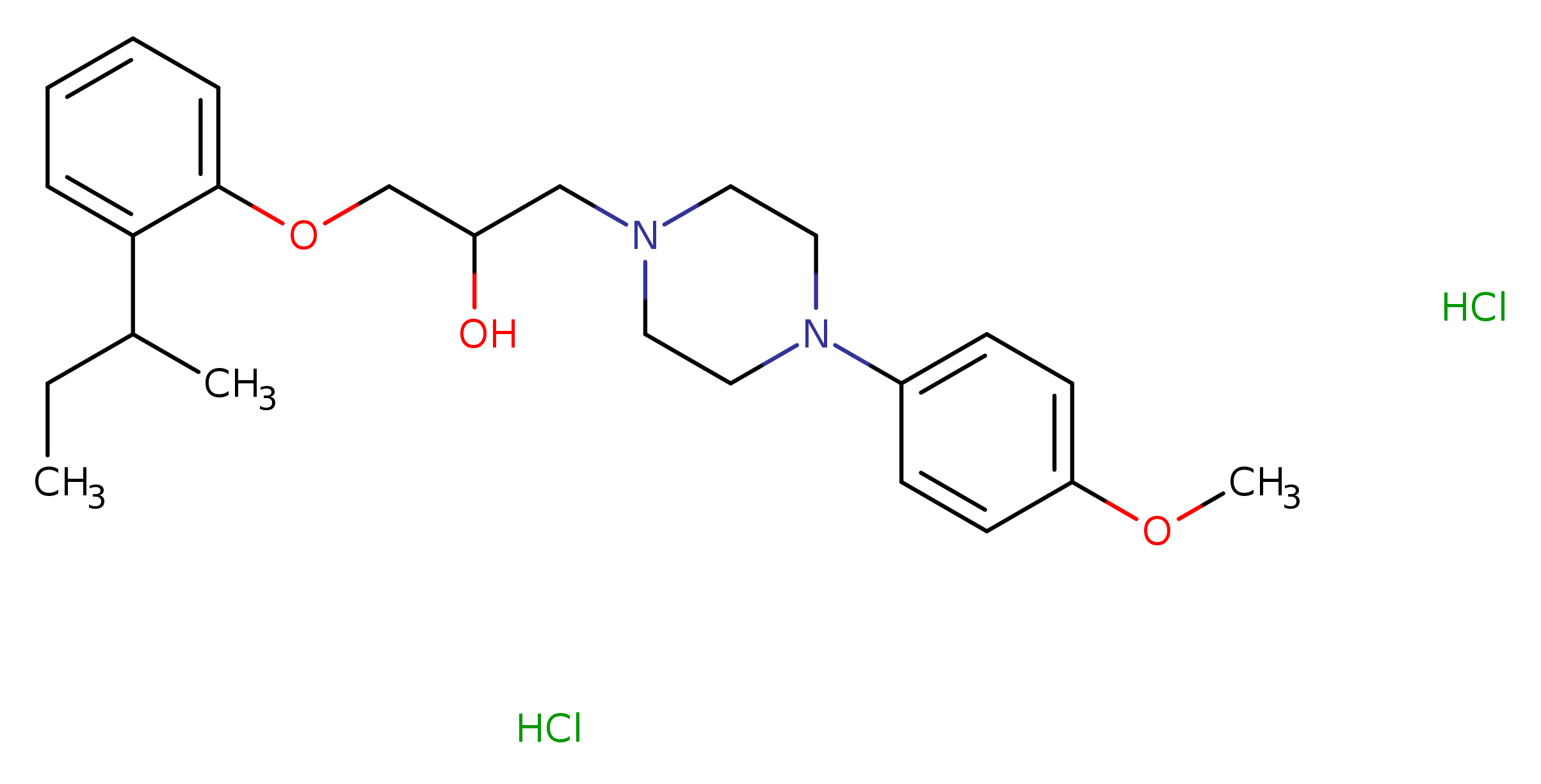1-[2-(butan-2-yl)phenoxy]-3-[4-(4-methoxyphenyl)piperazin-1-yl]propan-2-ol dihydrochloride