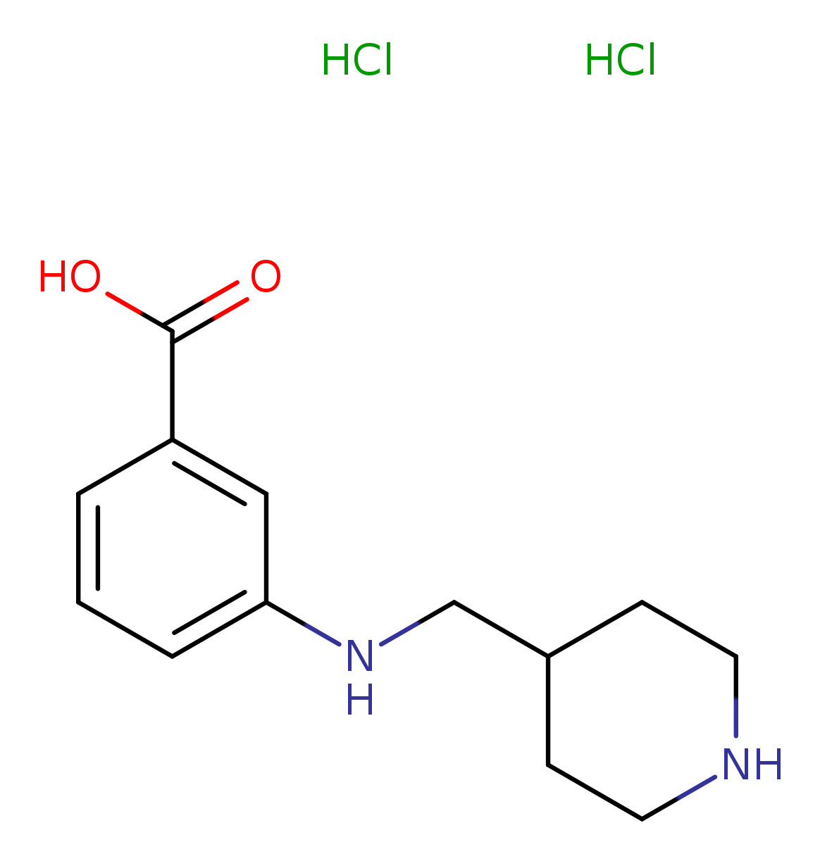 3-{[(piperidin-4-yl)methyl]amino}benzoic acid dihydrochloride