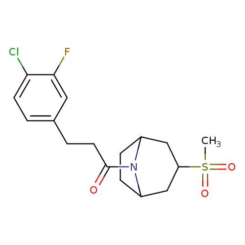 3-(4-chloro-3-fluorophenyl)-1-{3-methanesulfonyl-8-azabicyclo[3.2.1]octan-8-yl}propan-1-one