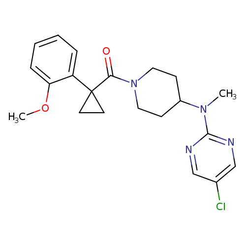 5-chloro-N-{1-[1-(2-methoxyphenyl)cyclopropanecarbonyl]piperidin-4-yl}-N-methylpyrimidin-2-amine
