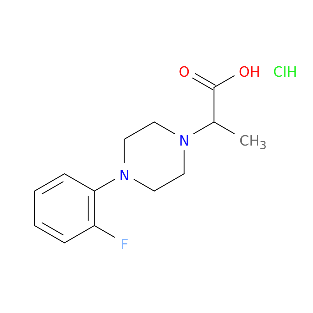 2-[4-(2-fluorophenyl)piperazin-1-yl]propanoic acid hydrochloride