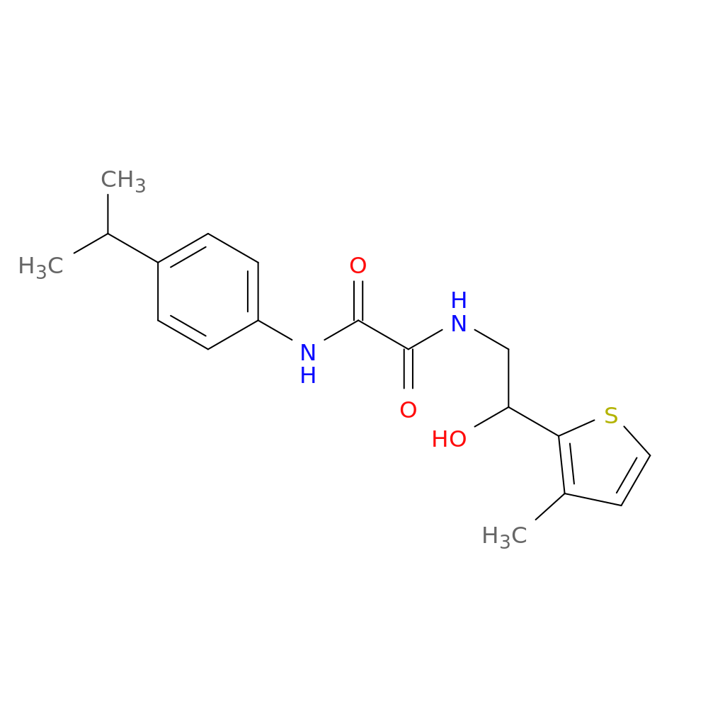 N-[2-hydroxy-2-(3-methylthiophen-2-yl)ethyl]-N'-[4-(propan-2-yl)phenyl]ethanediamide