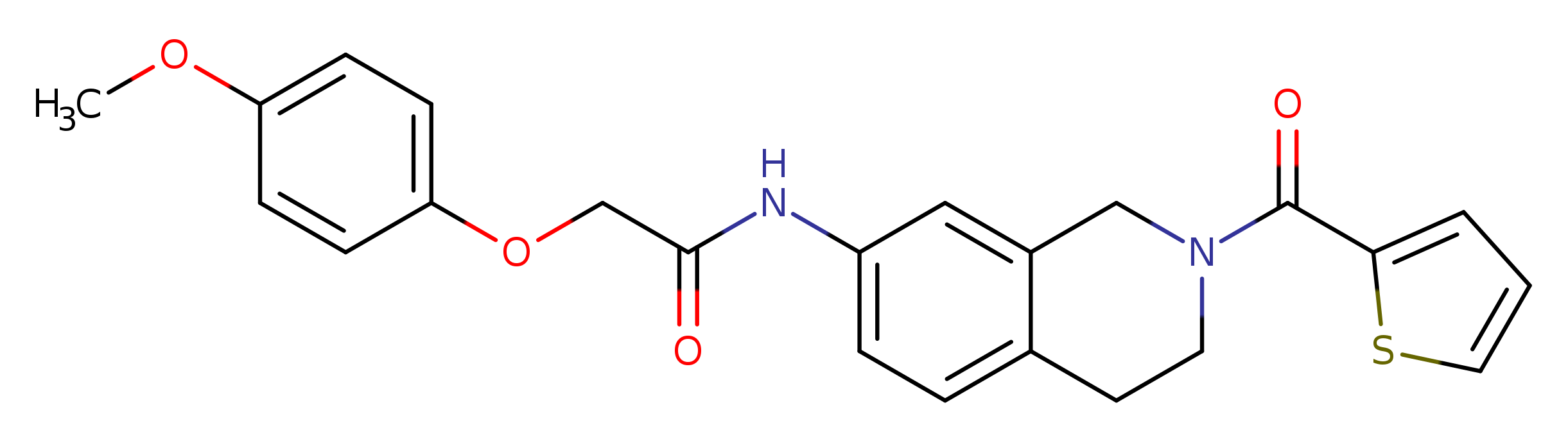 2-(4-methoxyphenoxy)-N-[2-(thiophene-2-carbonyl)-1,2,3,4-tetrahydroisoquinolin-7-yl]acetamide
