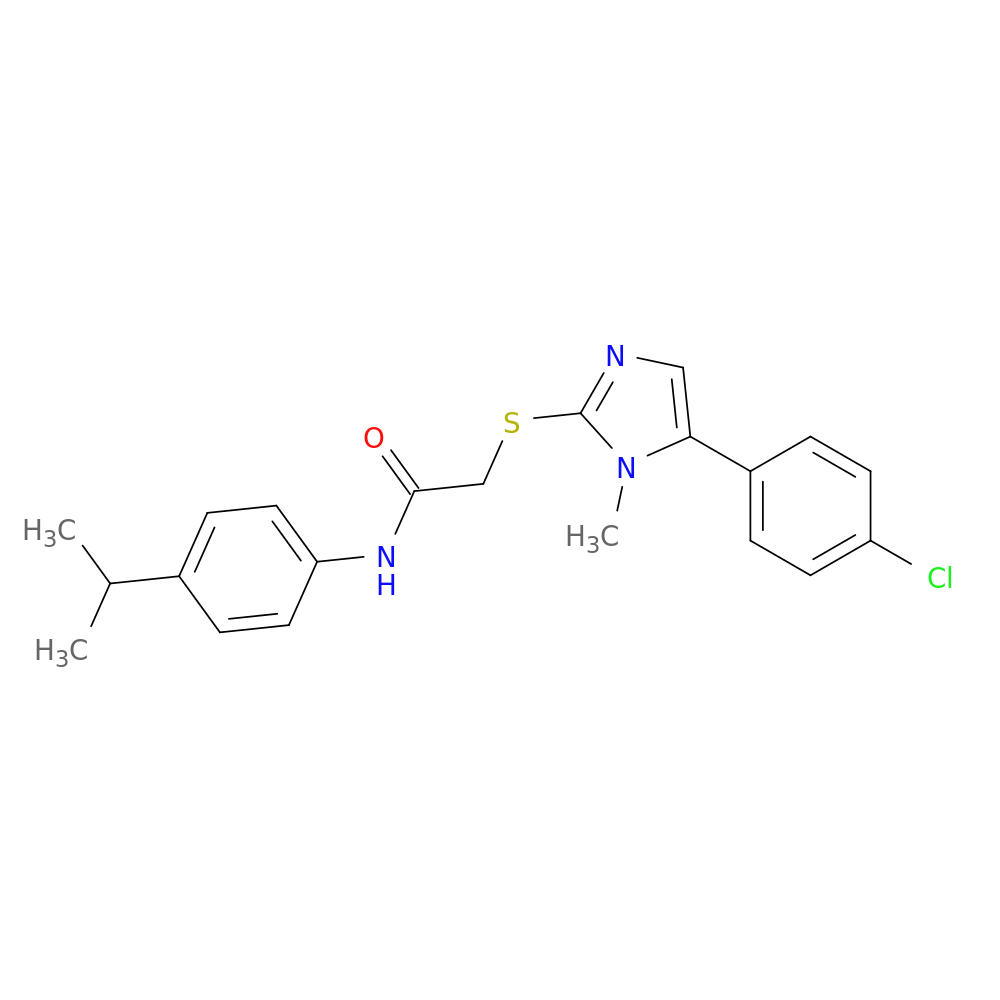N1-(4-isopropylphenyl)-2-{[5-(4-chlorophenyl)-1-methyl-1H-imidazol-2-yl]thio}acetamide
