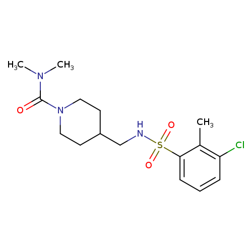 4-[(3-chloro-2-methylbenzenesulfonamido)methyl]-N,N-dimethylpiperidine-1-carboxamide