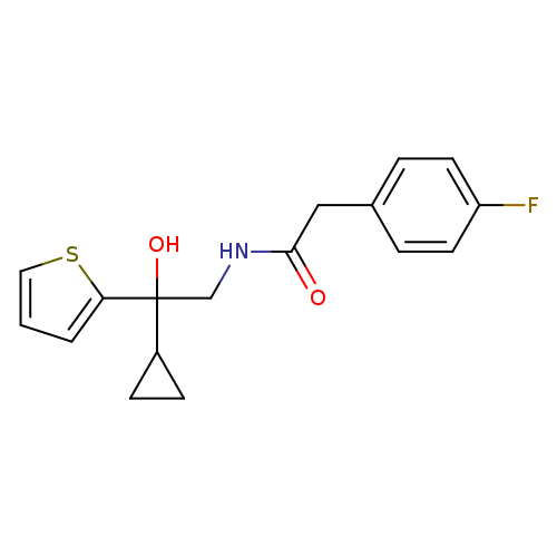 N-[2-cyclopropyl-2-hydroxy-2-(thiophen-2-yl)ethyl]-2-(4-fluorophenyl)acetamide