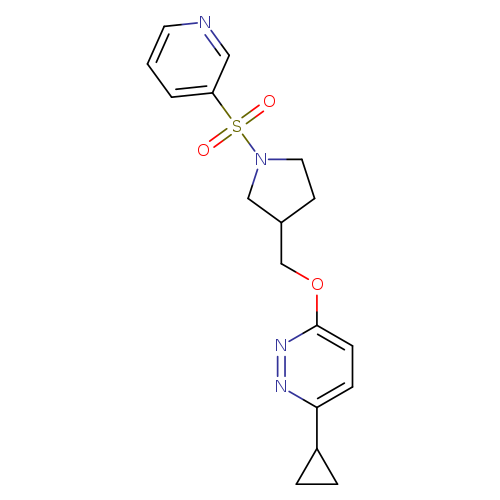 3-cyclopropyl-6-{[1-(pyridine-3-sulfonyl)pyrrolidin-3-yl]methoxy}pyridazine