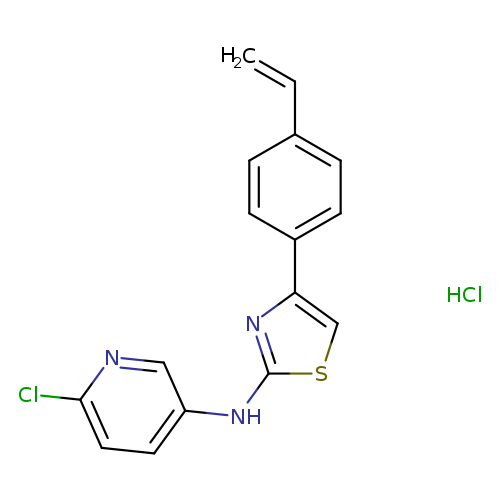 6-chloro-N-[4-(4-ethenylphenyl)-1,3-thiazol-2-yl]pyridin-3-amine hydrochloride