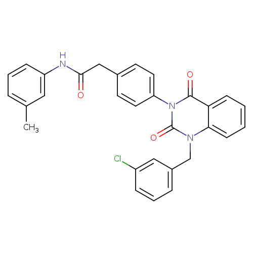 2-(4-{1-[(3-chlorophenyl)methyl]-2,4-dioxo-1,2,3,4-tetrahydroquinazolin-3-yl}phenyl)-N-(3-methylphenyl)acetamide