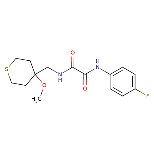 N'-(4-fluorophenyl)-N-[(4-methoxythian-4-yl)methyl]ethanediamide