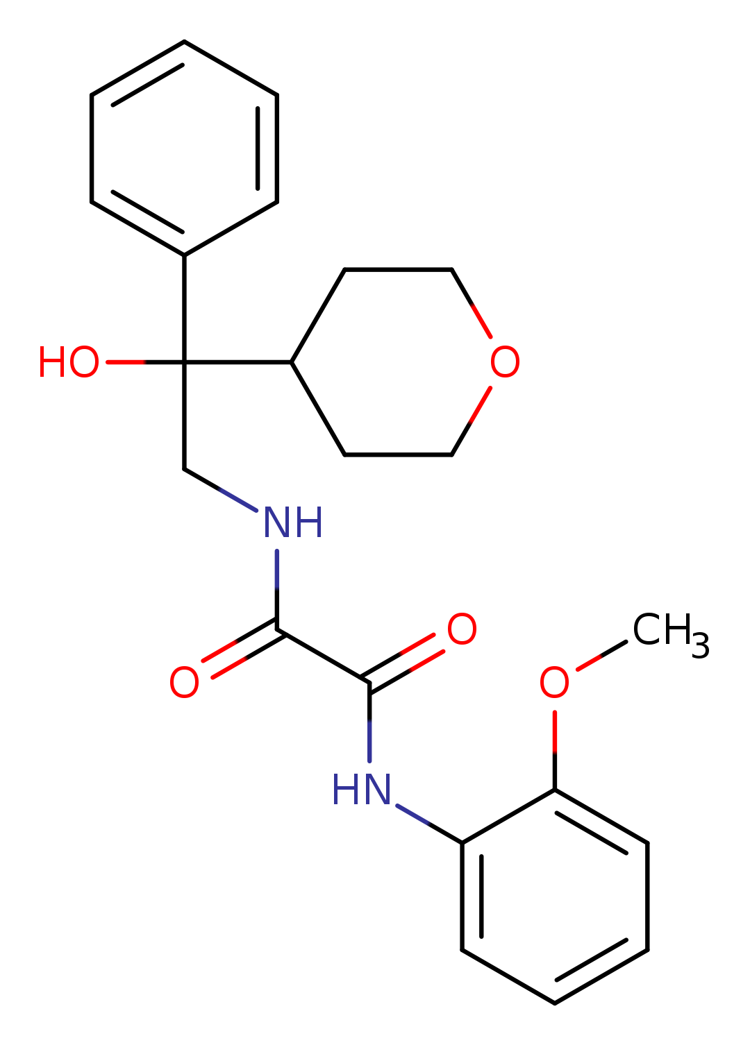 N'-[2-hydroxy-2-(oxan-4-yl)-2-phenylethyl]-N-(2-methoxyphenyl)ethanediamide