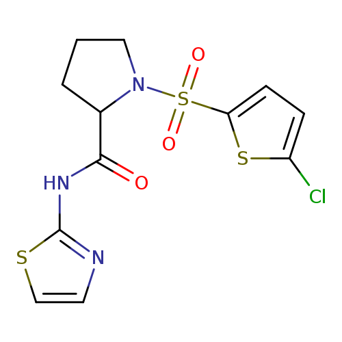 1-[(5-chlorothiophen-2-yl)sulfonyl]-N-(1,3-thiazol-2-yl)pyrrolidine-2-carboxamide