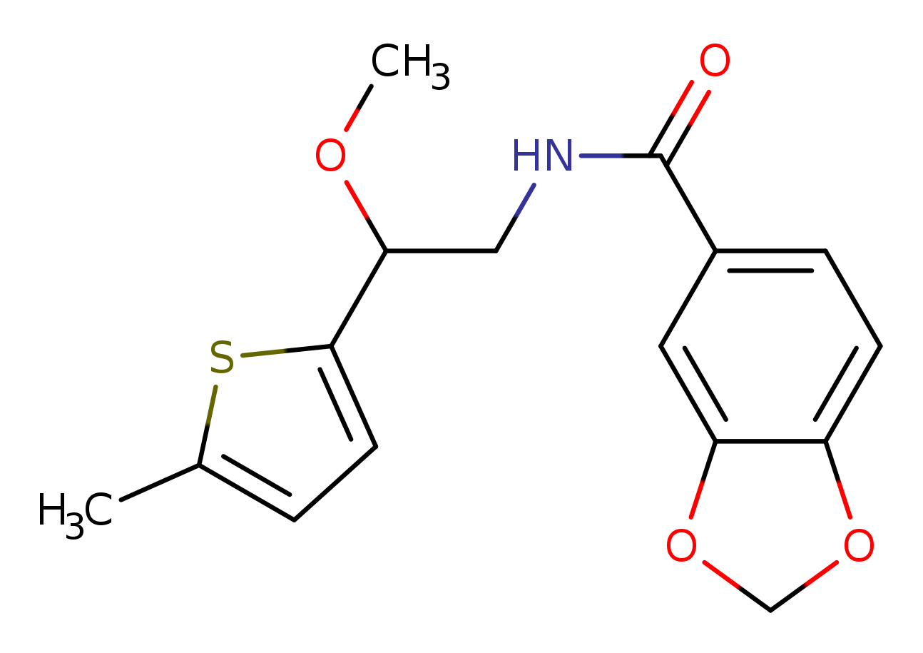 N-[2-methoxy-2-(5-methylthiophen-2-yl)ethyl]-2H-1,3-benzodioxole-5-carboxamide