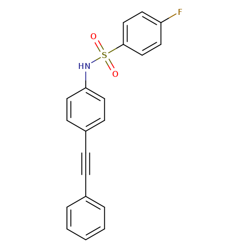 4-fluoro-N-[4-(2-phenylethynyl)phenyl]benzene-1-sulfonamide