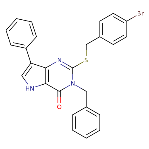 3-benzyl-2-{[(4-bromophenyl)methyl]sulfanyl}-7-phenyl-3H,4H,5H-pyrrolo[3,2-d]pyrimidin-4-one