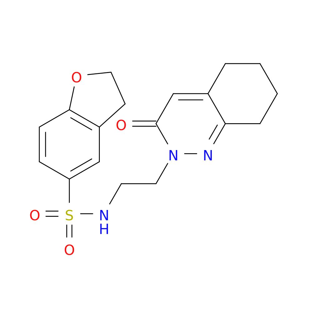 N-[2-(3-oxo-2,3,5,6,7,8-hexahydrocinnolin-2-yl)ethyl]-2,3-dihydro-1-benzofuran-5-sulfonamide