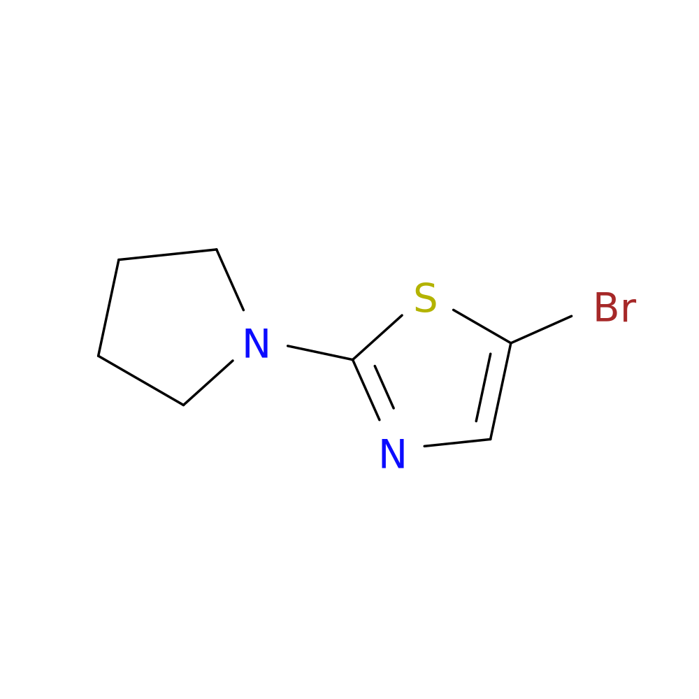 5-Bromo-2-pyrrolidinothiazole