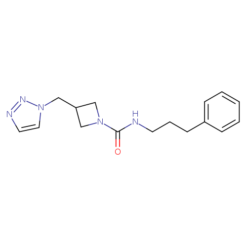 N-(3-phenylpropyl)-3-[(1H-1,2,3-triazol-1-yl)methyl]azetidine-1-carboxamide