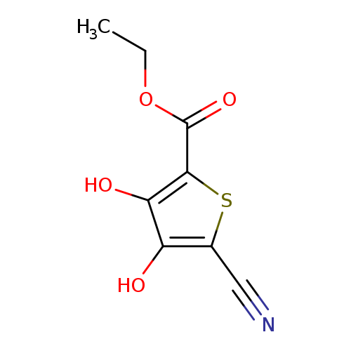 5-CYANO-3,4-DIHYDROXY-THIOPHENE-2-CARBOXYLIC ACID ETHYL ESTER