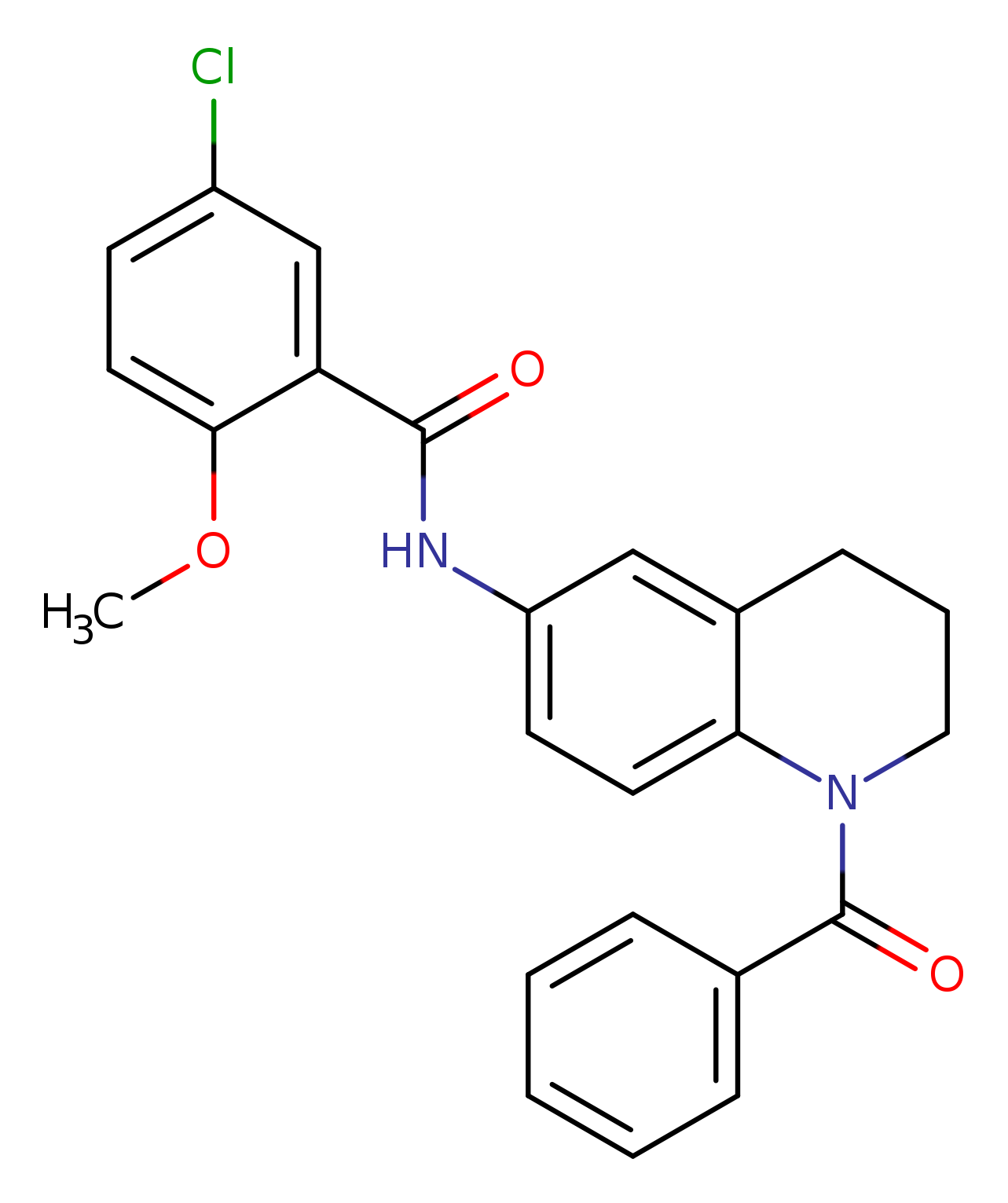 N-(1-benzoyl-1,2,3,4-tetrahydroquinolin-6-yl)-5-chloro-2-methoxybenzamide