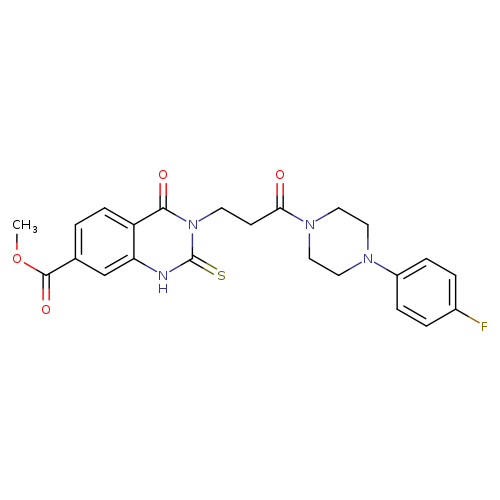 methyl 3-{3-[4-(4-fluorophenyl)piperazin-1-yl]-3-oxopropyl}-4-oxo-2-sulfanylidene-1,2,3,4-tetrahydroquinazoline-7-carboxylate