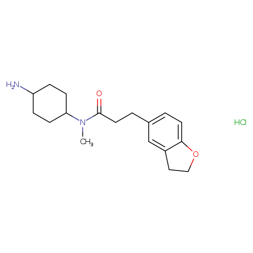 N-(4-aminocyclohexyl)-3-(2,3-dihydro-1-benzofuran-5-yl)-N-methylpropanamide hydrochloride