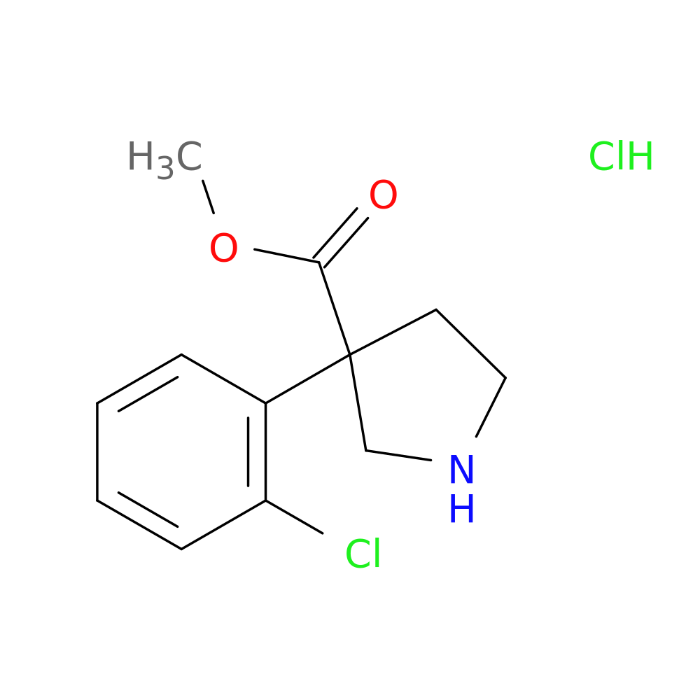 methyl 3-(2-chlorophenyl)pyrrolidine-3-carboxylate hydrochloride