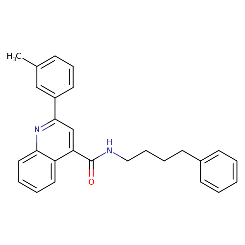 2-(3-methylphenyl)-N-(4-phenylbutyl)-4-quinolinecarboxamide