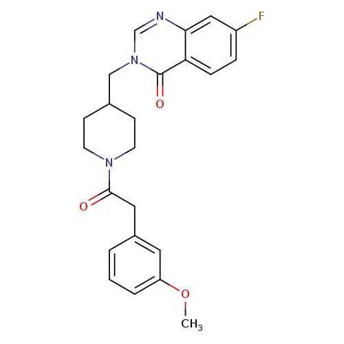 7-fluoro-3-({1-[2-(3-methoxyphenyl)acetyl]piperidin-4-yl}methyl)-3,4-dihydroquinazolin-4-one