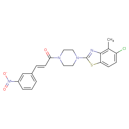 (2E)-1-[4-(5-chloro-4-methyl-1,3-benzothiazol-2-yl)piperazin-1-yl]-3-(3-nitrophenyl)prop-2-en-1-one