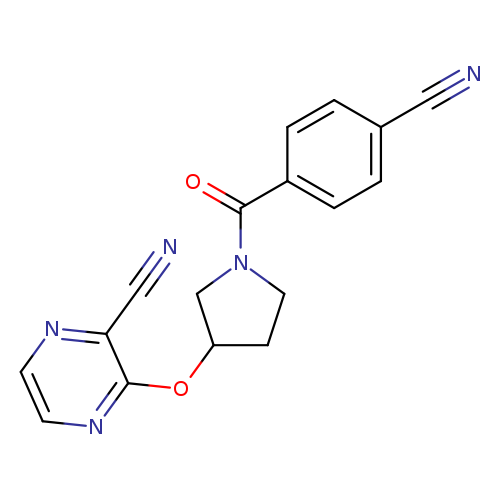 3-{[1-(4-cyanobenzoyl)pyrrolidin-3-yl]oxy}pyrazine-2-carbonitrile