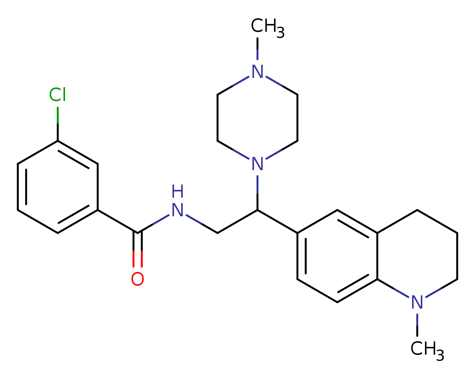 3-chloro-N-[2-(1-methyl-1,2,3,4-tetrahydroquinolin-6-yl)-2-(4-methylpiperazin-1-yl)ethyl]benzamide