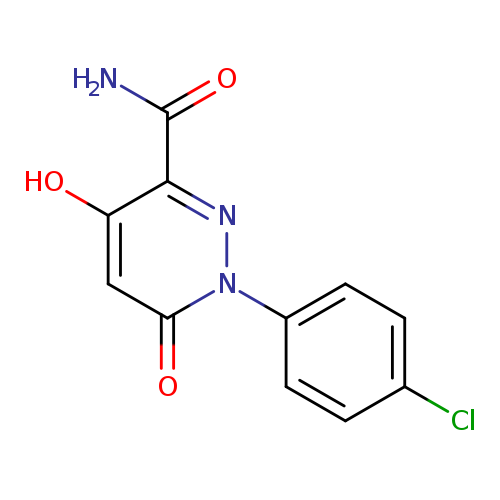 1-(4-chlorophenyl)-4-hydroxy-6-oxo-1,6-dihydropyridazine-3-carboxamide