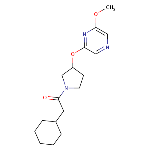 2-cyclohexyl-1-{3-[(6-methoxypyrazin-2-yl)oxy]pyrrolidin-1-yl}ethan-1-one