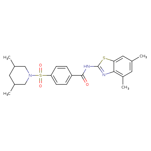 N-(4,6-dimethyl-1,3-benzothiazol-2-yl)-4-[(3,5-dimethylpiperidin-1-yl)sulfonyl]benzamide