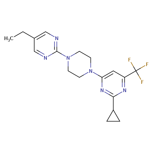 2-cyclopropyl-4-[4-(5-ethylpyrimidin-2-yl)piperazin-1-yl]-6-(trifluoromethyl)pyrimidine