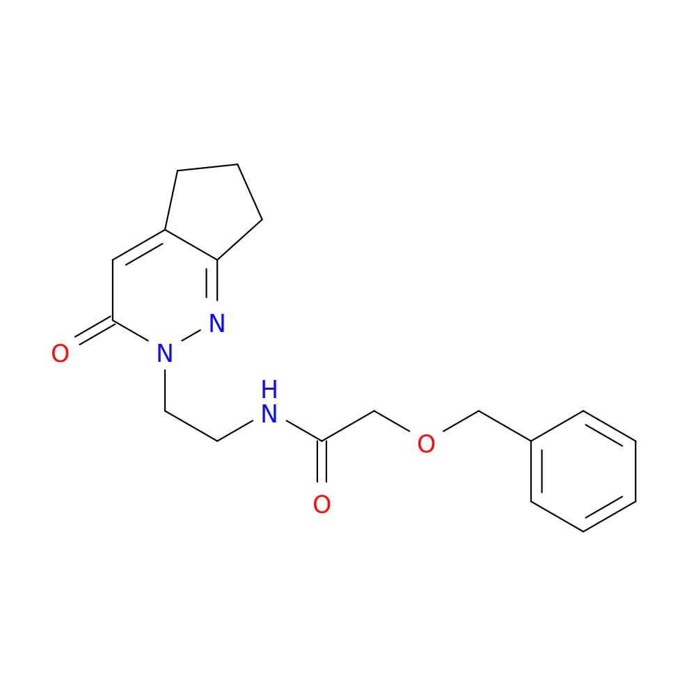 2-(benzyloxy)-N-(2-{3-oxo-2H,3H,5H,6H,7H-cyclopenta[c]pyridazin-2-yl}ethyl)acetamide