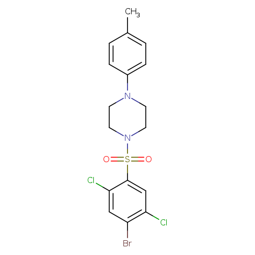 1-(4-bromo-2,5-dichlorobenzenesulfonyl)-4-(4-methylphenyl)piperazine