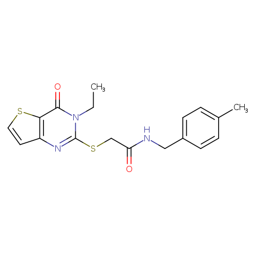 2-({3-ethyl-4-oxo-3H,4H-thieno[3,2-d]pyrimidin-2-yl}sulfanyl)-N-[(4-methylphenyl)methyl]acetamide