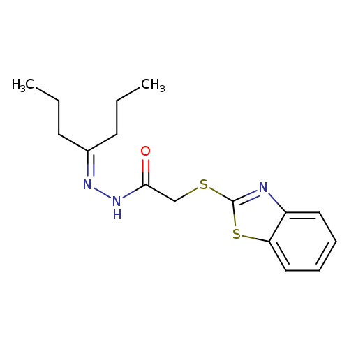 2-(1,3-benzothiazol-2-ylsulfanyl)-N'-(1-propylbutylidene)acetohydrazide
