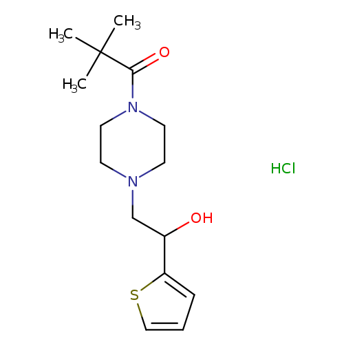 1-{4-[2-hydroxy-2-(thiophen-2-yl)ethyl]piperazin-1-yl}-2,2-dimethylpropan-1-one hydrochloride