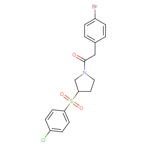 2-(4-bromophenyl)-1-[3-(4-chlorobenzenesulfonyl)pyrrolidin-1-yl]ethan-1-one