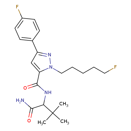 N-[1-(aminocarbonyl)-2,2-dimethylpropyl]-1-(5-fluoropentyl)-3-(4-fluorophenyl)-1H-pyrazole-5-carboxamide