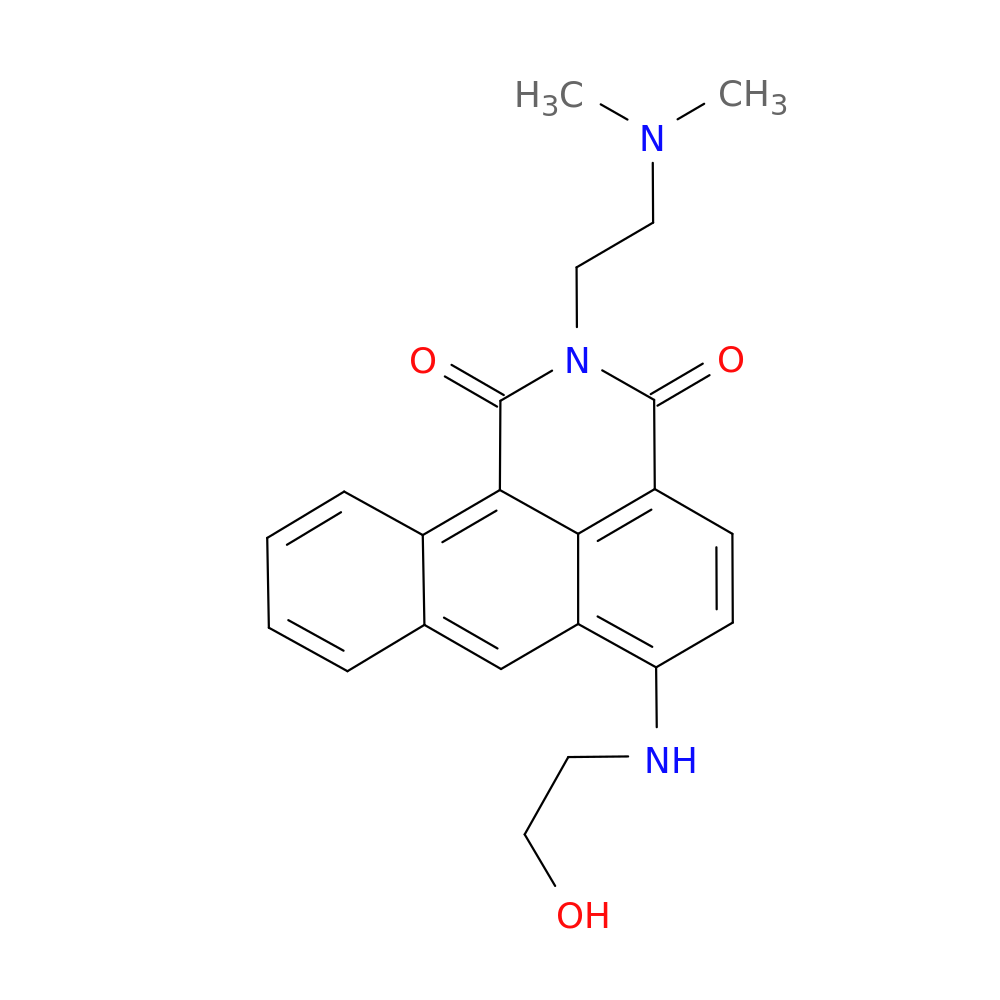 2-(2-(dimethylamino)ethyl)-6-((2-hydroxyethyl)amino)-1H-dibenzo[de,h]isoquinoline-1,3(2H)-dione