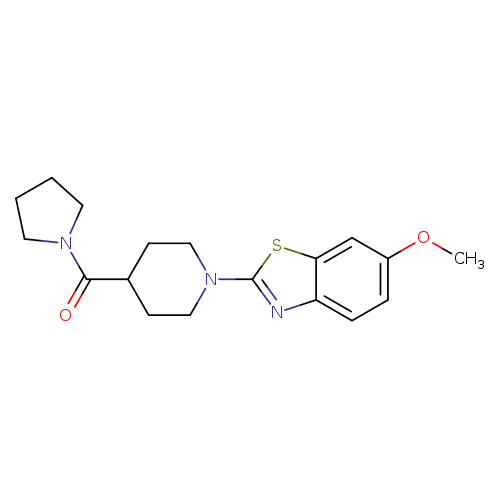 6-methoxy-2-[4-(pyrrolidine-1-carbonyl)piperidin-1-yl]-1,3-benzothiazole