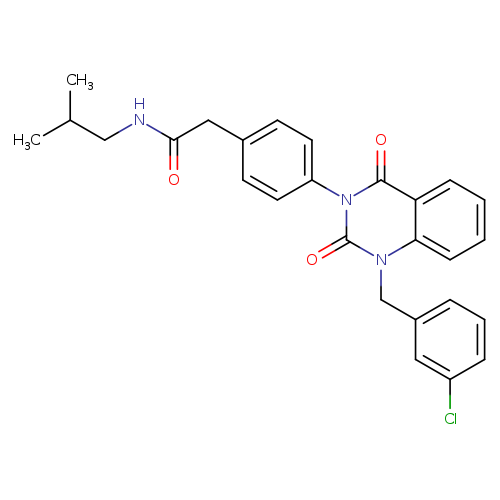 2-(4-{1-[(3-chlorophenyl)methyl]-2,4-dioxo-1,2,3,4-tetrahydroquinazolin-3-yl}phenyl)-N-(2-methylpropyl)acetamide