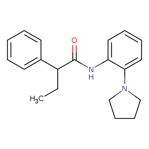 2-phenyl-N-[2-(pyrrolidin-1-yl)phenyl]butanamide