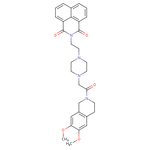 3-(2-{4-[2-(6,7-dimethoxy-1,2,3,4-tetrahydroisoquinolin-2-yl)-2-oxoethyl]piperazin-1-yl}ethyl)-3-azatricyclo[7.3.1.0^{5,13}]trideca-1(13),5,7,9,11-pentaene-2,4-dione
