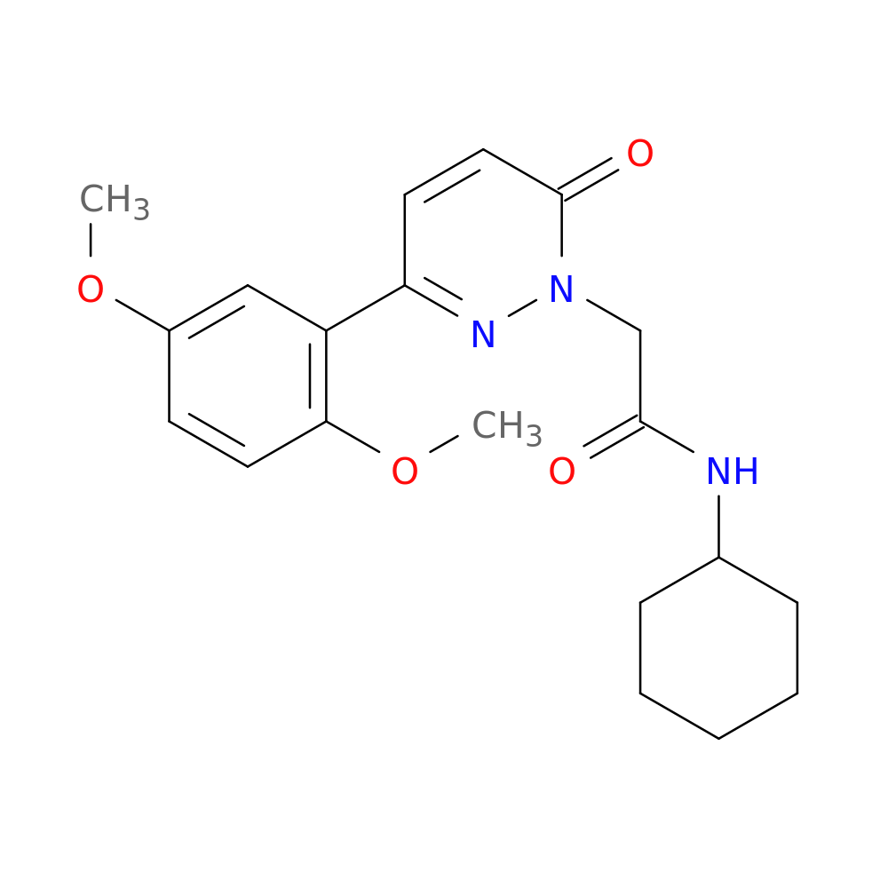 N-cyclohexyl-2-[3-(2,5-dimethoxyphenyl)-6-oxo-1,6-dihydropyridazin-1-yl]acetamide