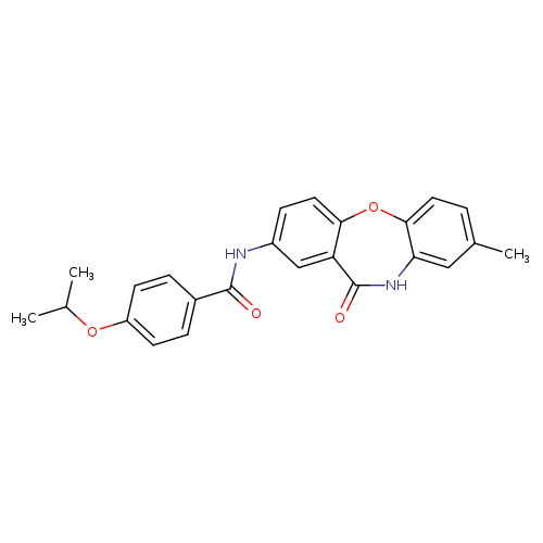 N-{6-methyl-10-oxo-2-oxa-9-azatricyclo[9.4.0.0^{3,8}]pentadeca-1(11),3(8),4,6,12,14-hexaen-13-yl}-4-(propan-2-yloxy)benzamide